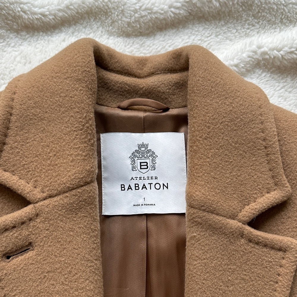 Aritzia Babaton Camel Wool Long Coat - Picture 2 of 7